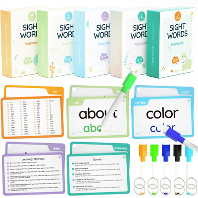 Kindergarten Sight Words Flash Cards